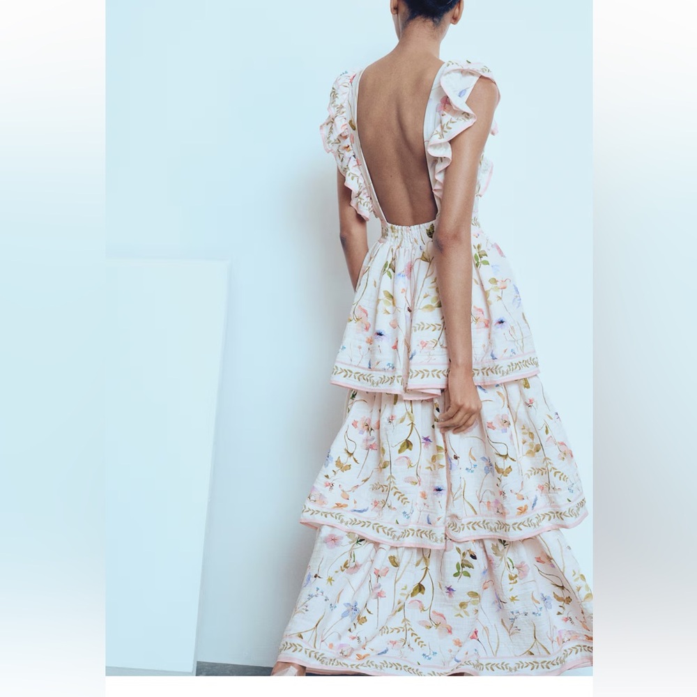 H&M RUFFLED-TRIMMED DRESS - Picture 5 of 5